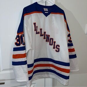 Vintage‎ 90’s fighting Illini Illinois Ice Hockey Jersey Smith #30 men’s L retro